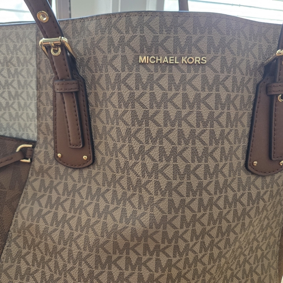 Michael Kors Brown Monogram Tote - Picture 1 of 4